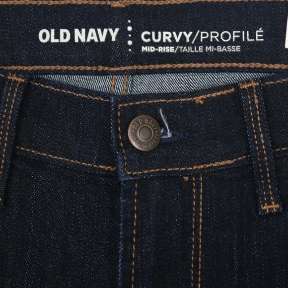 Old Navy Famous Curvy Bootcut Jeans Mid-Rise Stretch Dark 4 Short‎ - Picture 6 of 9